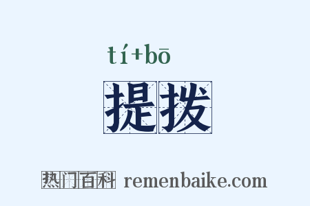 提拨是什么意思的图片